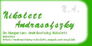 nikolett andrasofszky business card